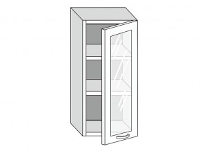 19.40.3 Шкаф настенный (h=913) на 400мм с 1-ой стекл. дверцей в Нязепетровске - nyazepetrovsk.magazinmebel.ru | фото