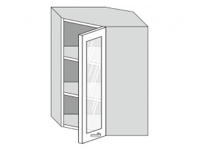 19.60.3у Шкаф настенный (h=913) угловой на 600мм со стекл. дверцей в Нязепетровске - nyazepetrovsk.magazinmebel.ru | фото