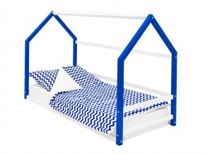 Детская кровать-домик Монтессори Svogen сине-белый в Нязепетровске - nyazepetrovsk.magazinmebel.ru | фото
