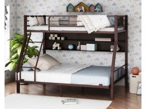 Двухъярусная кровать Гранада-1П 140 коричневый в Нязепетровске - nyazepetrovsk.magazinmebel.ru | фото