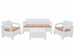 Комплект уличной мебели Yalta Terrace Triple Set белый в Нязепетровске - nyazepetrovsk.magazinmebel.ru | фото