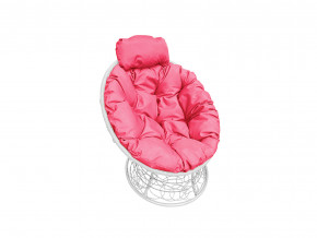 Кресло Папасан мини с ротангом розовая подушка в Нязепетровске - nyazepetrovsk.magazinmebel.ru | фото
