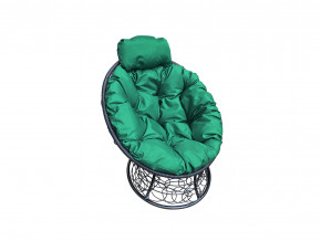 Кресло Папасан мини с ротангом зелёная подушка в Нязепетровске - nyazepetrovsk.magazinmebel.ru | фото
