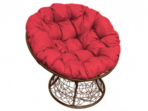 Кресло Папасан с ротангом красная подушка в Нязепетровске - nyazepetrovsk.magazinmebel.ru | фото - изображение 1