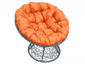 Кресло Папасан с ротангом оранжевая подушка в Нязепетровске - nyazepetrovsk.magazinmebel.ru | фото