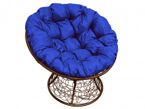 Кресло Папасан с ротангом синяя подушка в Нязепетровске - nyazepetrovsk.magazinmebel.ru | фото - изображение 1