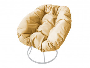 Кресло Пончик без ротанга бежевая подушка в Нязепетровске - nyazepetrovsk.magazinmebel.ru | фото