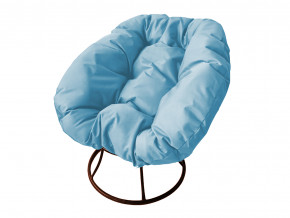 Кресло Пончик без ротанга голубая подушка в Нязепетровске - nyazepetrovsk.magazinmebel.ru | фото
