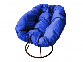 Кресло Пончик без ротанга синяя подушка в Нязепетровске - nyazepetrovsk.magazinmebel.ru | фото