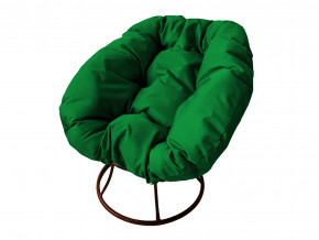 Кресло Пончик без ротанга зелёная подушка в Нязепетровске - nyazepetrovsk.magazinmebel.ru | фото