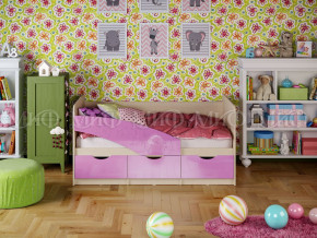 Кровать Бабочки 1600 Сиреневый металлик в Нязепетровске - nyazepetrovsk.magazinmebel.ru | фото