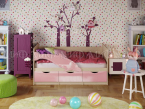 Кровать Дельфин-1 1600 Розовый металлик в Нязепетровске - nyazepetrovsk.magazinmebel.ru | фото - изображение 1