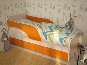 Кровать детская Максимка млечный дуб-оранж в Нязепетровске - nyazepetrovsk.magazinmebel.ru | фото - изображение 1