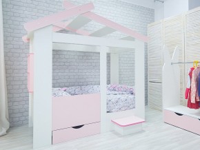 Кровать детская Теремок без ящика розовая в Нязепетровске - nyazepetrovsk.magazinmebel.ru | фото - изображение 2