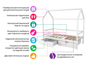 Кровать-домик Svogen с фото с ящиками и бортиком графит/мишки в Нязепетровске - nyazepetrovsk.magazinmebel.ru | фото - изображение 2
