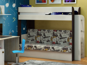 Кровать двухъярусная Карамель 75 венге ткань биг бен в Нязепетровске - nyazepetrovsk.magazinmebel.ru | фото