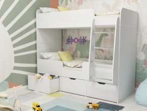 Кровать двухъярусная Малыш двойняшка белый в Нязепетровске - nyazepetrovsk.magazinmebel.ru | фото - изображение 1