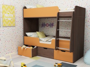 Кровать двухъярусная Малыш двойняшка бодега-оранжевый в Нязепетровске - nyazepetrovsk.magazinmebel.ru | фото