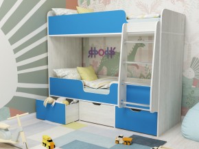 Кровать двухъярусная Малыш двойняшка винтерберг-голубой в Нязепетровске - nyazepetrovsk.magazinmebel.ru | фото - изображение 1