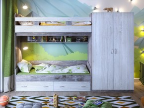Кровать двухъярусная Юта 2 со шкафом в Нязепетровске - nyazepetrovsk.magazinmebel.ru | фото