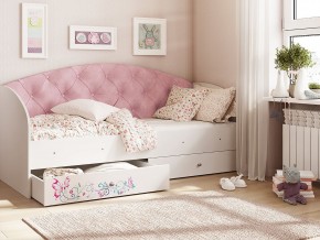 Кровать Эльза Белый-розовый в Нязепетровске - nyazepetrovsk.magazinmebel.ru | фото