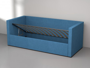 Кровать мягкая с подъёмным механизмом арт. 030 синий в Нязепетровске - nyazepetrovsk.magazinmebel.ru | фото - изображение 2