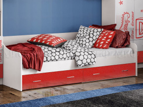 Кровать с ящиками Вега Алфавит Красный в Нязепетровске - nyazepetrovsk.magazinmebel.ru | фото