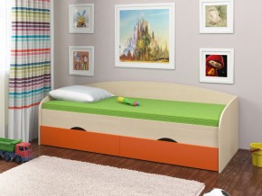 Кровать Соня 2 дуб молочный-оранжевый в Нязепетровске - nyazepetrovsk.magazinmebel.ru | фото - изображение 1