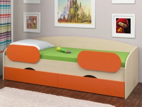 Кровать Соня 2 дуб молочный-оранжевый в Нязепетровске - nyazepetrovsk.magazinmebel.ru | фото - изображение 2