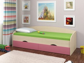 Кровать Соня 2 дуб молочный-розовый в Нязепетровске - nyazepetrovsk.magazinmebel.ru | фото