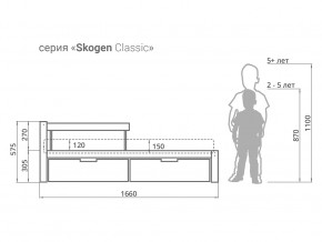 Кровать Svogen classic с ящиками и бортиком графит-белый в Нязепетровске - nyazepetrovsk.magazinmebel.ru | фото - изображение 2