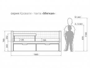 Кровать-тахта мягкая Svogen с ящиками и бортиком бежево-белый в Нязепетровске - nyazepetrovsk.magazinmebel.ru | фото - изображение 2