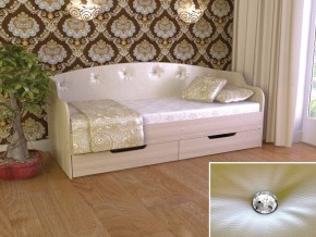 Кровать Юниор Тип 2 шимо светлый/белый перламутр 800х1600 в Нязепетровске - nyazepetrovsk.magazinmebel.ru | фото - изображение 1