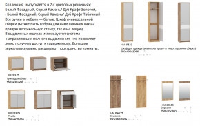 Прихожая Нортон Дуб Крафт Золотой/Серый Камень в Нязепетровске - nyazepetrovsk.magazinmebel.ru | фото - изображение 3