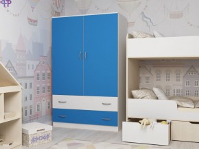 Шкаф двухстворчатый белый-голубой в Нязепетровске - nyazepetrovsk.magazinmebel.ru | фото - изображение 1